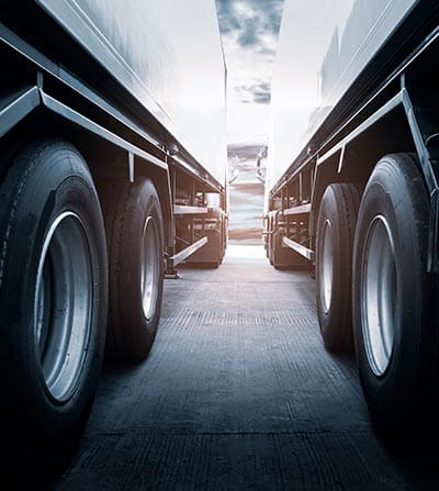 Gran flota de camiones